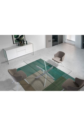 Table à manger en verre - 150 x 75 x 95 cm