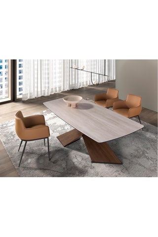 Table à manger en marbre - 220 x 100 x 75 cm