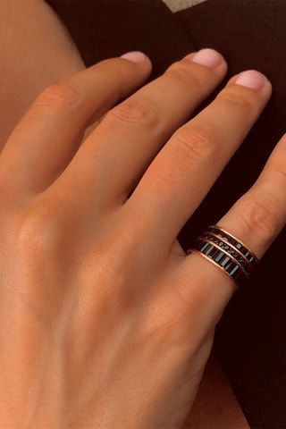 Anillo - Plata chapada en oro rosa