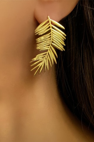 Pendientes - Plata bañada en oro amarillo