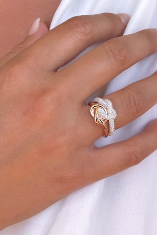 Anillo - Plata chapada en oro rosa