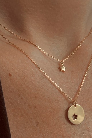 Collar - Plata chapada en oro amarillo