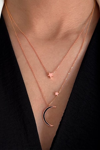 Collar - Plata bañada en oro fino rosa