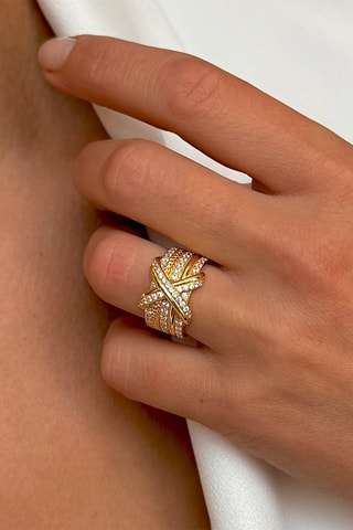 Anillo - Plata chapada en oro amarillo