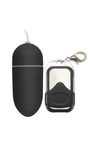 Waterproof Vibrerend Ei met Afstandsbediening 
Zwart - 7,5 cm -