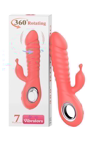 Siliconen Vibrator Rabbit Roze - 23 cm