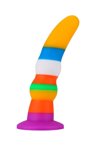 Dildo met Zuignap 
Multicolor - 19 cm