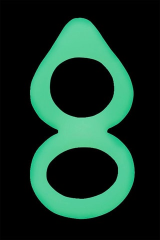 Dubbele cockring Glow-in-the-dark Groen - 9 cm