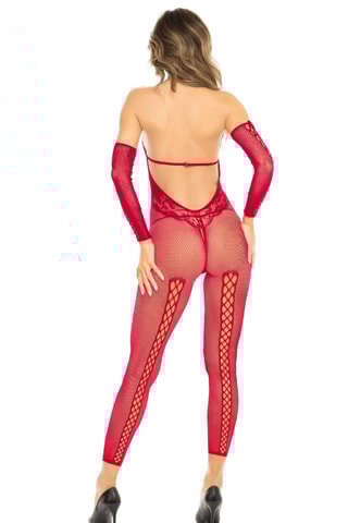 Bodysuit en Wanten René Rofé - Rood