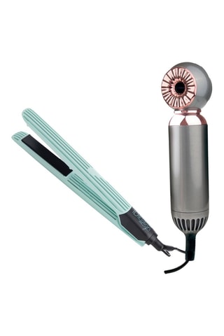 Secador Cyclone Blue Ionic Power y plancha de pelo Fashion Fun Mint Trend - 2200 W - 210 °C