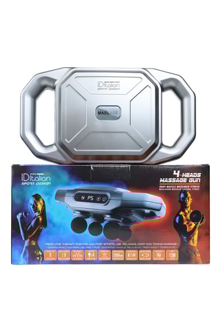 Pistola de masaje con 4 cabezales