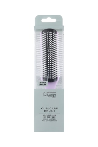 Cepillo neumático de carbón vegetal de bambú - 27 x 8 x 3 cm - Para cabello rizado - Blanco