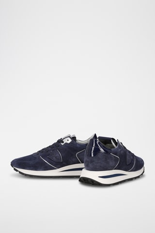 Sapatilhas em couro de cabra - Azul-marinho