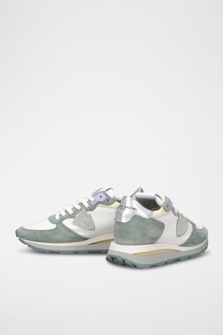 Baskets en cuir - Vert d'eau