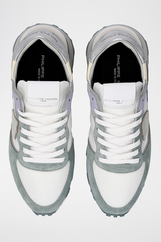 Baskets en cuir - Vert d'eau