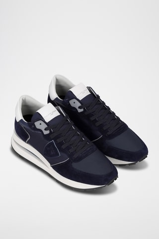 Baskets en cuir - Bleu marine