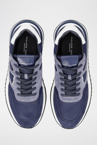 Baskets en cuir - Bleu marine