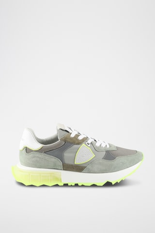 Baskets plateformes en cuir - Gris