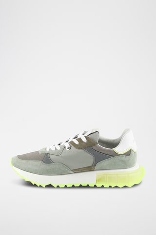 Baskets plateformes en cuir - Gris