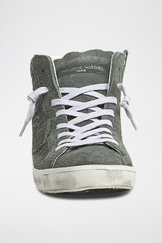 Baskets montantes en cuir - Vert