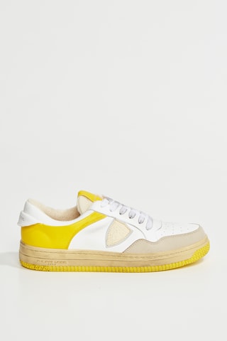 Baskets en cuir Recycle' Mixage - Blanc