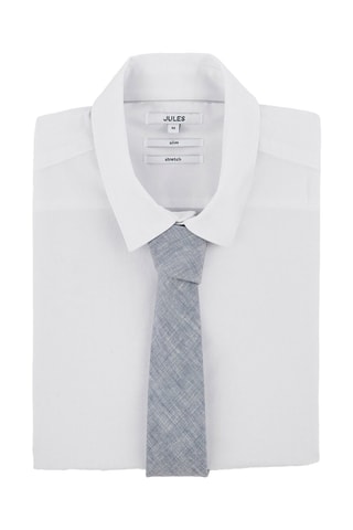 Corbata de lino - Celeste