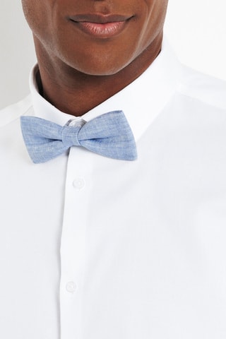 Pajarita de lino - Celeste