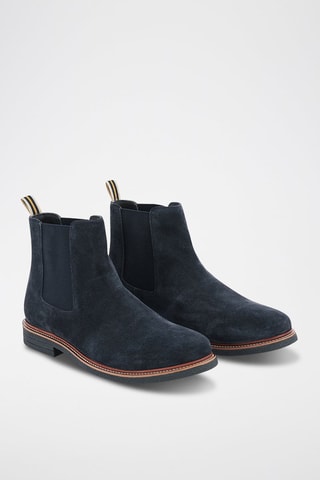 Botines Chelsea de piel - Azul