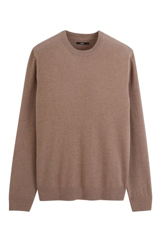 Jersey de lana merino y cachemir - Beige