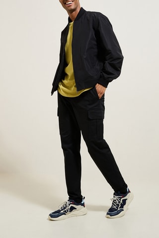 Pantalón regular fit de algodón orgánico - Negro