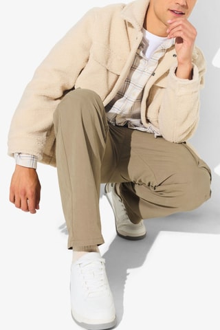 Pantalón ancho - Beige