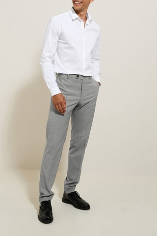 Pantalón de traje slim fit - Gris claro