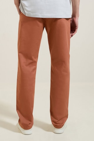 Pantalón chino regular fit de algodón orgánico - Naranja