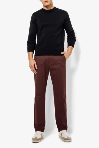 Pantalón chino regular fit - Burdeos