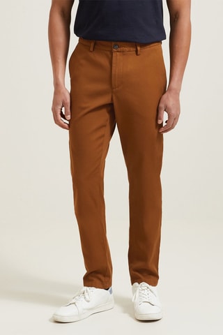 Pantalón chino slim fit de algodón orgánico - Camel
