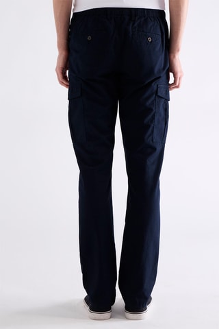 Pantalón cargo recto - Azul