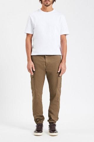 Pantalón cargo slim fit - Beige