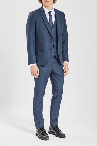 Pantalón de traje de lino - Azul