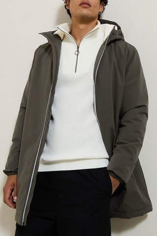 Parka con capucha - Caqui