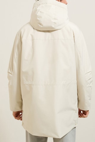 Parka con capucha - Blanco