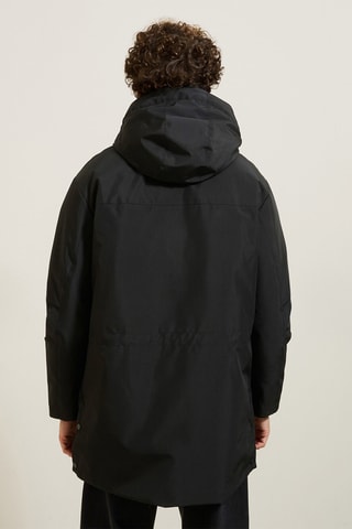 Parka con capucha - Negro