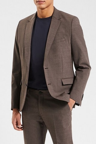 Chaqueta de traje slim fit - Marrón