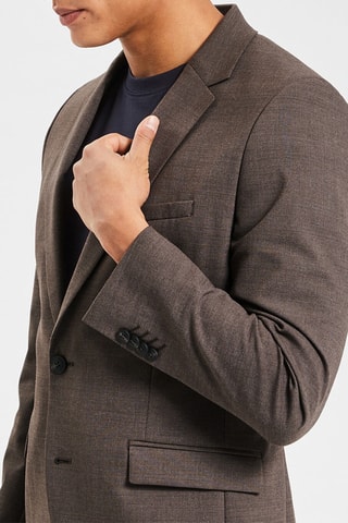 Chaqueta de traje slim fit - Marrón