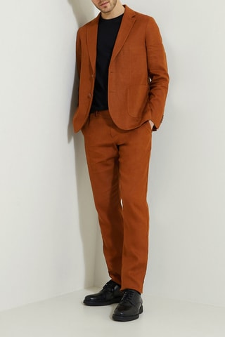 Chaqueta de lino - Camel