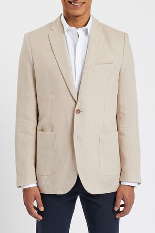 Chaqueta de lino - Crudo