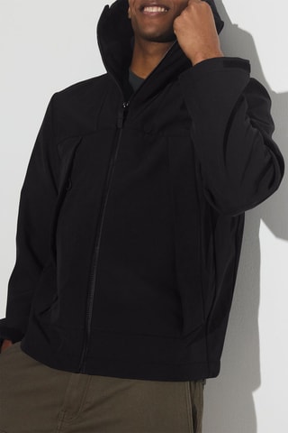 Chaqueta con capucha - Negro