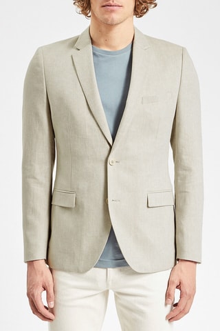 Chaqueta de lino - Beige