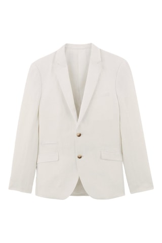 Chaqueta de traje de lino - Blanco