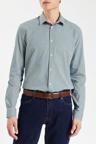 Camisa slim fit - Verde claro