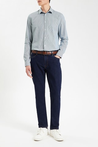 Camisa slim fit - Verde claro